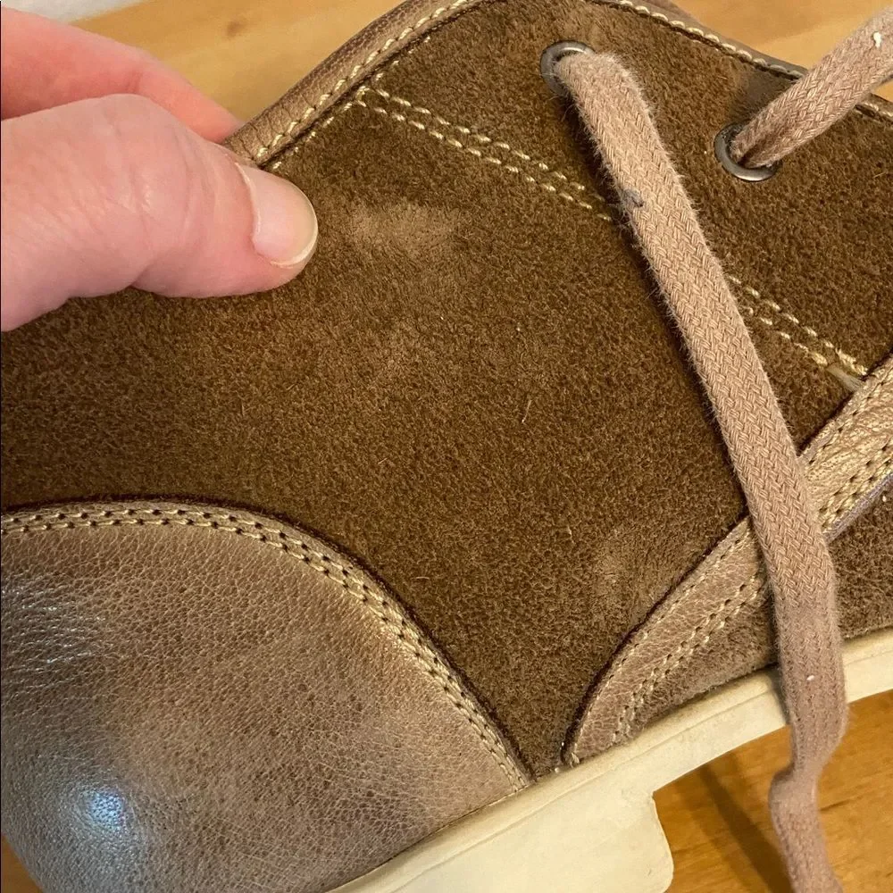 John Varvatos Two-Tone Brown Dylan Suede Chukka Boots Size 10 1/2